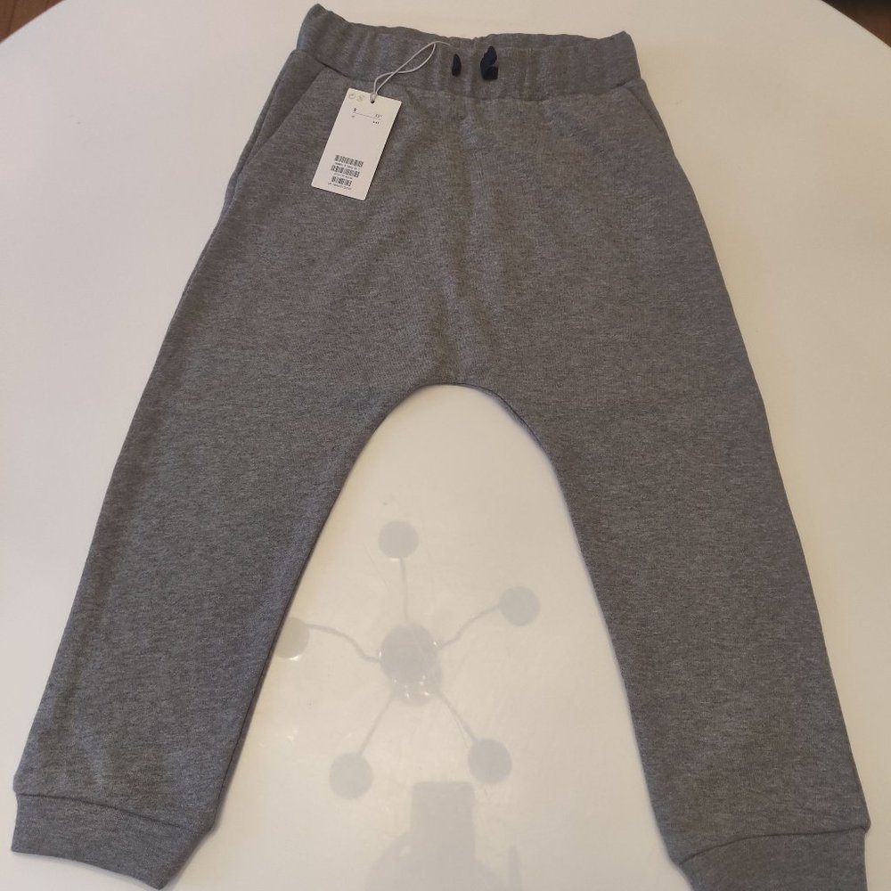 COS Kids size 4-6Y gray 100% cotton sweatpants NWT
